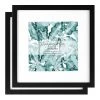 Cooper & Co Set Of 2 30x30cm Mat to 20x20cm Black Premium Paradise Wooden Photo Frame