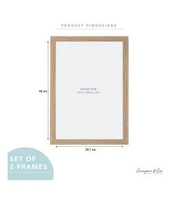 Cooper & Co Set Of 2 A3 Oak Premium Paradise Wooden Photo Frame -The Shine Nook Sales Store 779426110 7 720x928