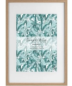 Cooper & Co 42x59.4cm Mat to 29.7x42cm Oak Premium Paradise Wooden Photo Frame