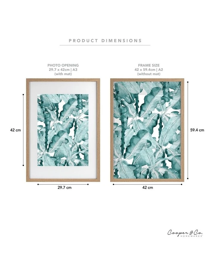 Cooper & Co 42x59.4cm Mat to 29.7x42cm Oak Premium Paradise Wooden Photo Frame 6 Cooper & Co 42x59.4cm Mat to 29.7x42cm Oak Premium Paradise Wooden Photo Frame - Image 6