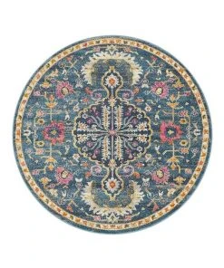 Rug Culture Babylon 209 Navy Round Rug