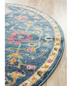 Rug Culture Babylon 209 Navy Round Rug -The Shine Nook Sales Store 782204050 3 720x928