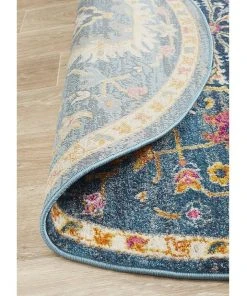 Rug Culture Babylon 209 Navy Round Rug -The Shine Nook Sales Store 782204050 6 720x928