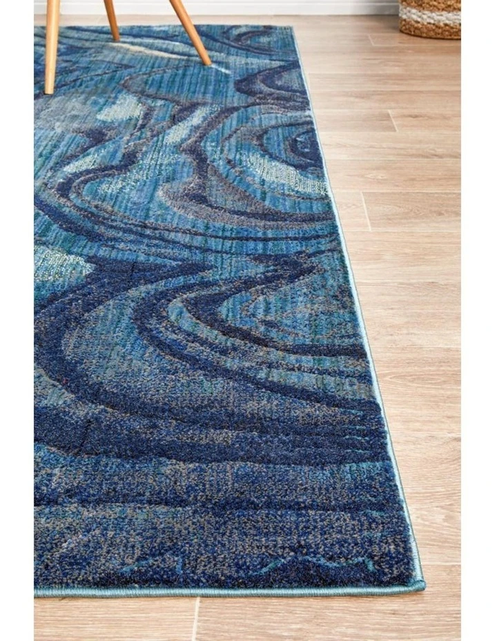 Rug Culture Dreamscape Waves Modern Indigo Rug 7 Rug Culture Dreamscape Waves Modern Indigo Rug - Image 7