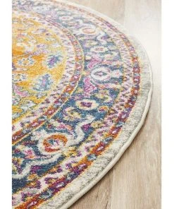 Rug Culture Babylon 207 Multi Round Rug -The Shine Nook Sales Store 782207290 3 720x928