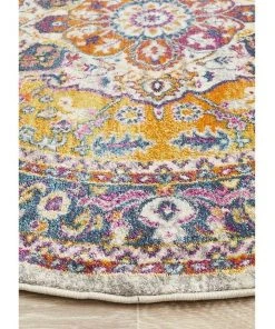 Rug Culture Babylon 207 Multi Round Rug -The Shine Nook Sales Store 782207290 4 720x928