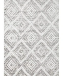 Rug Culture Sabrina Geo Diamonds Rug Silver Grey
