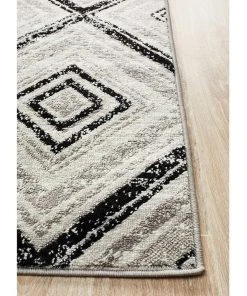 Rug Culture Sabrina Geo Diamonds Rug Grey Black -The Shine Nook Sales Store 782208640 3 720x928