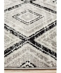 Rug Culture Sabrina Geo Diamonds Rug Grey Black -The Shine Nook Sales Store 782208640 4 720x928