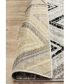 Rug Culture Sabrina Geo Diamonds Rug Grey Black -The Shine Nook Sales Store 782208640 6 720x928
