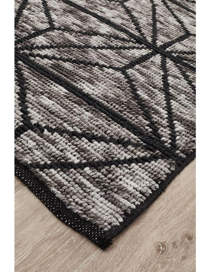 Rug Culture Miller Rhythm Motif Charcoal Rug 2 Rug Culture Miller Rhythm Motif Charcoal Rug - Image 2