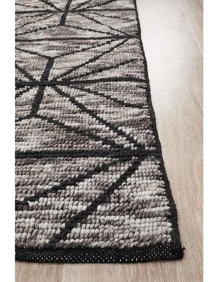 Rug Culture Miller Rhythm Motif Charcoal Rug 3 Rug Culture Miller Rhythm Motif Charcoal Rug - Image 3