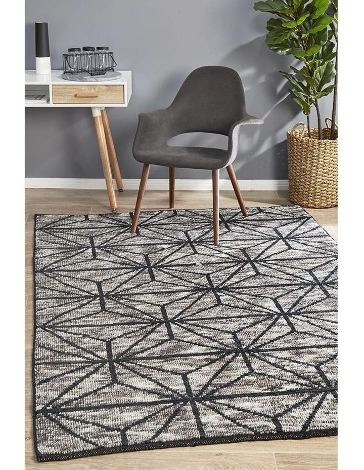 Rug Culture Miller Rhythm Motif Charcoal Rug 7 Rug Culture Miller Rhythm Motif Charcoal Rug - Image 7