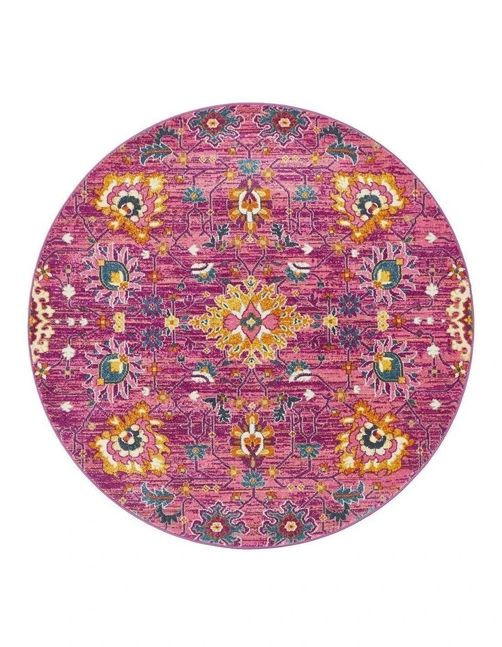 Rug Culture Babylon 210 Fuchsia Round Rug 1 Rug Culture Babylon 210 Fuchsia Round Rug
