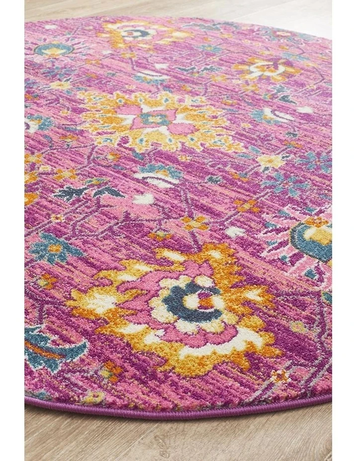 Rug Culture Babylon 210 Fuchsia Round Rug 2 Rug Culture Babylon 210 Fuchsia Round Rug - Image 2