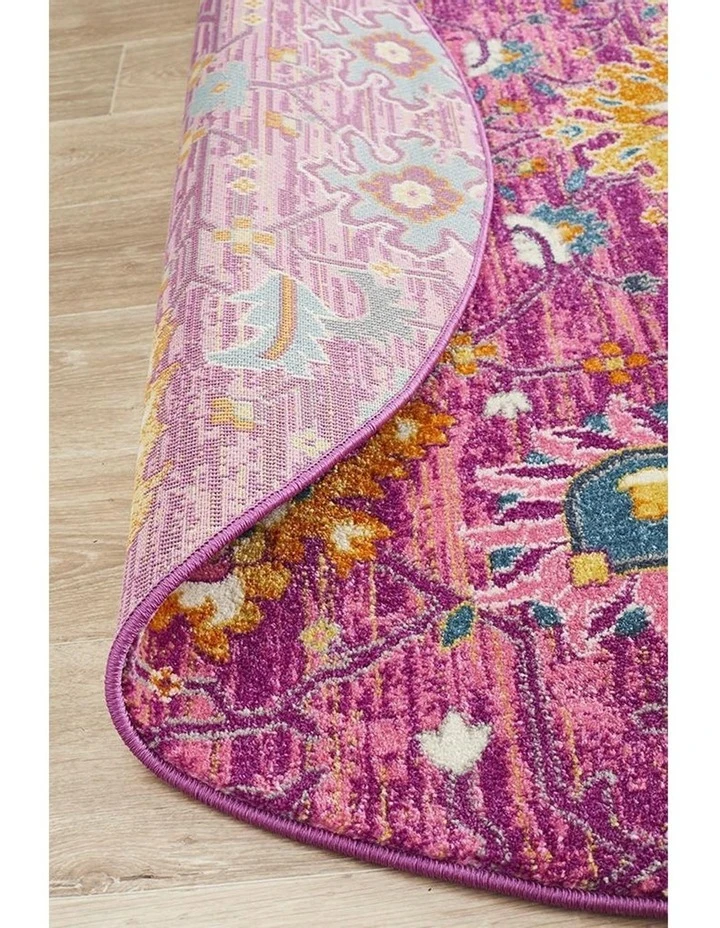 Rug Culture Babylon 210 Fuchsia Round Rug 6 Rug Culture Babylon 210 Fuchsia Round Rug - Image 6