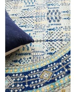 Rug Culture Century 988 Blue Round Rug -The Shine Nook Sales Store 782213320 5 720x928