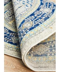 Rug Culture Century 988 Blue Round Rug -The Shine Nook Sales Store 782213320 6 720x928