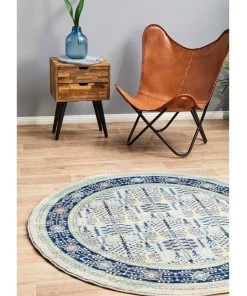 Rug Culture Century 988 Blue Round Rug -The Shine Nook Sales Store 782213320 7 720x928