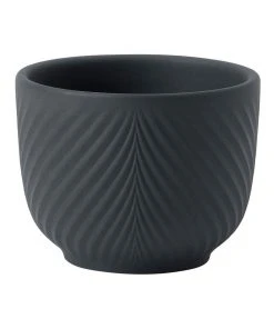 Wedgwood Folia 8cm Mini Pots Grey