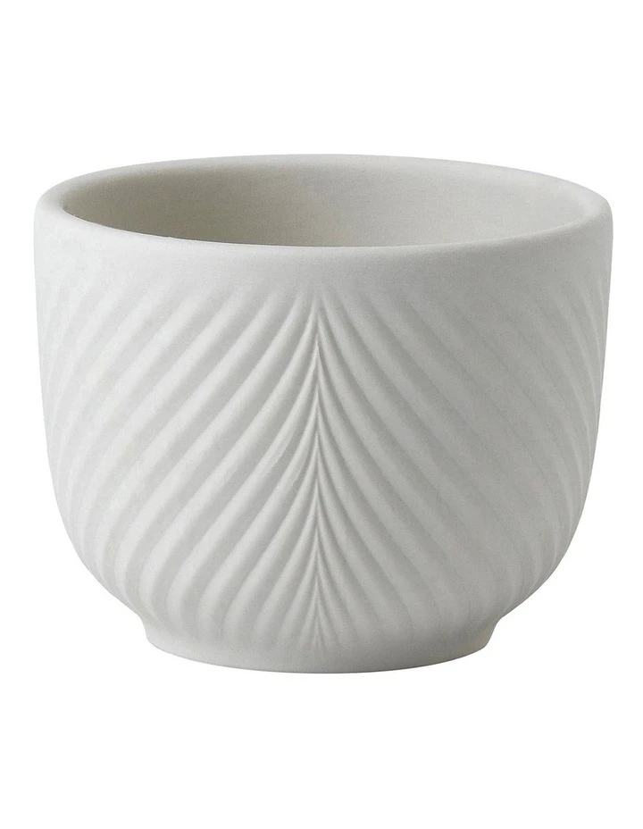 Wedgwood Folia 8cm Mini Pots White 1 Wedgwood Folia 8cm Mini Pots White