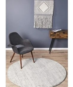 Rug Culture Mirage Zelda Silver Grey Round Rug -The Shine Nook Sales Store 790147900 4 720x928