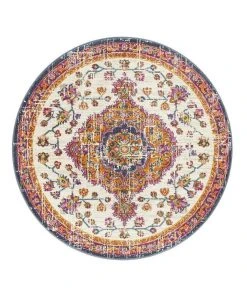 Rug Culture Babylon 205 White Round Rug