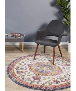 Rug Culture Babylon 205 White Round Rug -The Shine Nook Sales Store 790148890 7 720x928