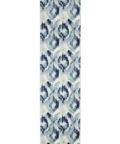 Rug Culture Mirage Lesley Whimsical Blue Runner Rug
