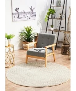 Rug Culture Evoke Diamond Grey Transitional Round Rug -The Shine Nook Sales Store 790150150 7 720x928