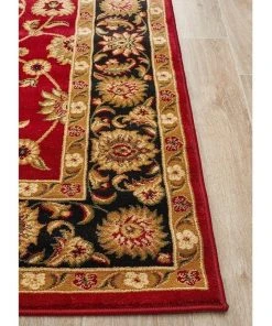 Rug Culture Sydney Collection Classic Rug Red with Black Border -The Shine Nook Sales Store 790151050 6 720x928