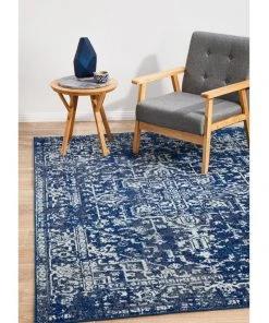 Rug Culture Evoke Contrast Navy Transitional Rug -The Shine Nook Sales Store 790152670 3 720x928
