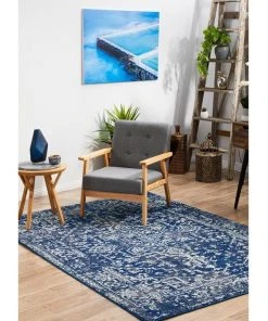 Rug Culture Evoke Contrast Navy Transitional Rug -The Shine Nook Sales Store 790152670 4 720x928