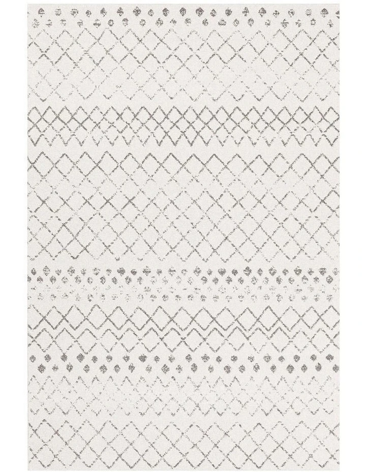 Rug Culture Oasis Selma White Grey Tribal Rug 2 Rug Culture Oasis Selma White Grey Tribal Rug - Image 2