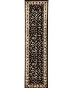 Rug Culture Sydney Collection Classic Rug Black with Ivory Border