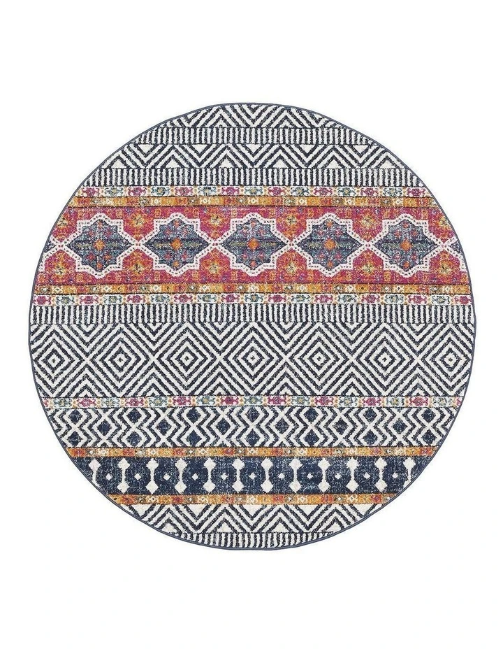 Rug Culture Oasis Sabrina Multi Tribal Round Rug 1 Rug Culture Oasis Sabrina Multi Tribal Round Rug