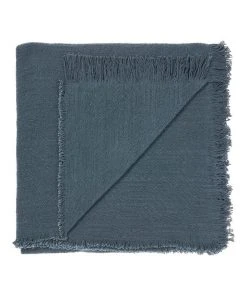 Linen House Ario Throws with Fringed Ends Green