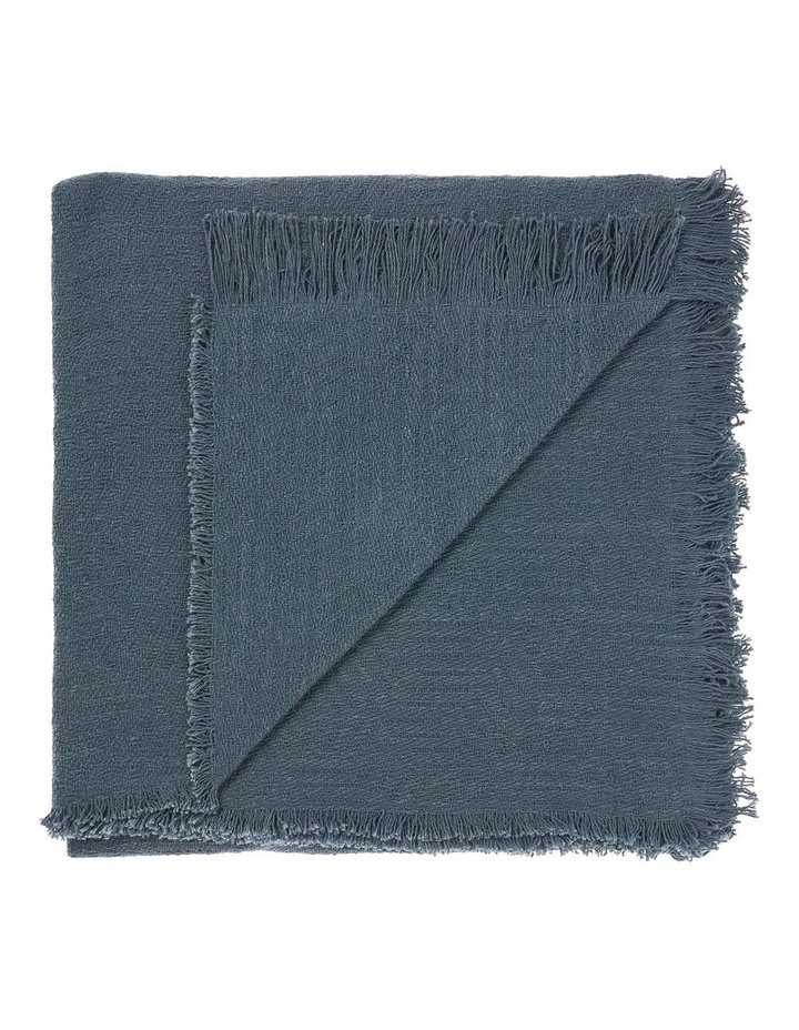 Linen House Ario Throws with Fringed Ends Green 1 Linen House Ario Throws with Fringed Ends Green