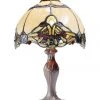 G&G Bro Benita Small Tiffany Table Lamp Beige