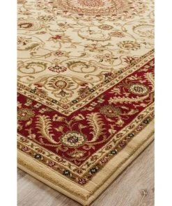 Rug Culture Sydney Collection Medallion Rug Ivory with Red Border 9 Rug Culture Sydney Collection Medallion Rug Ivory with Red Border -The Shine Nook Sales Store 797876020 3 720x928