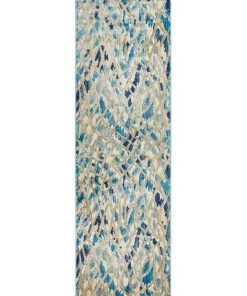 Rug Culture Dreamscape Ropes Modern Blue Runner Rug