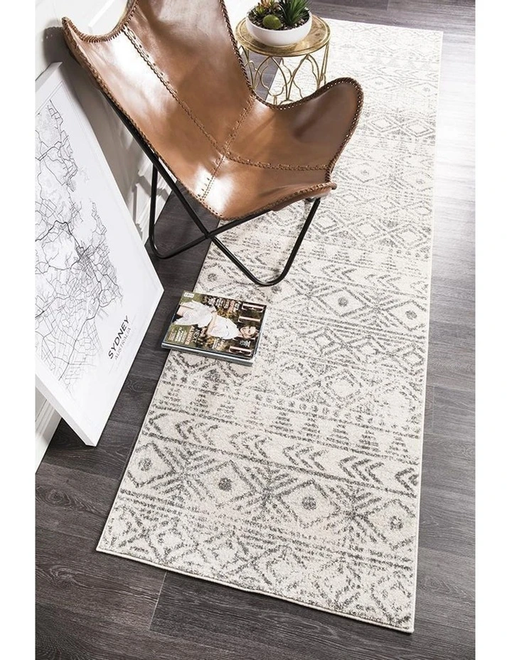 Rug Culture Oasis Ismail White Grey Rustic Rug 7 Rug Culture Oasis Ismail White Grey Rustic Rug - Image 7