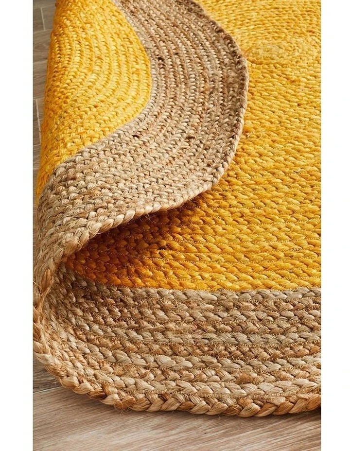 Rug Culture Atrium Polo Round Yellow 5 Rug Culture Atrium Polo Round Yellow - Image 5