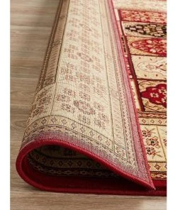 Rug Culture Sydney Collection Traditional Panel Pattern Rug Burgundy -The Shine Nook Sales Store 797878270 7 720x928