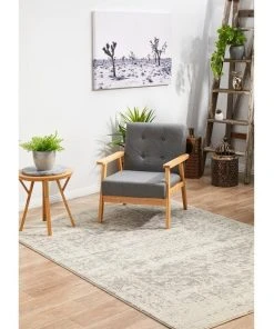 Rug Culture Evoke Dream White Silver Transitional Rug -The Shine Nook Sales Store 797879350 5 720x928