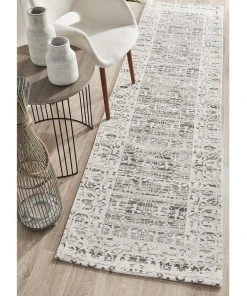 Rug Culture Magnolia 88 Silver Runner Rug -The Shine Nook Sales Store 797879440 7 720x928