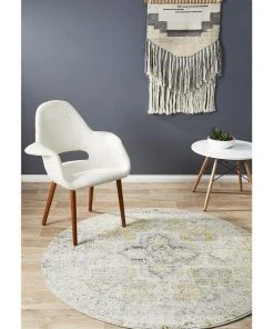 Rug Culture Museum Wesley Silver Round Rug -The Shine Nook Sales Store 797879710 3 720x928