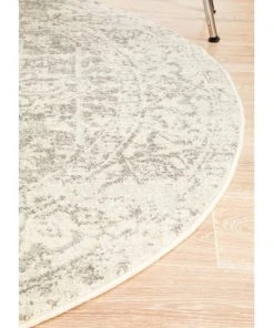 Rug Culture Evoke Dream White Silver Transitional Round Rug -The Shine Nook Sales Store 797879980 3 720x928