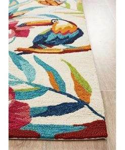 Rug Culture Copacabana Toucan Tropical Indoor Outdoor Rug Cream -The Shine Nook Sales Store 797882410 3 720x928