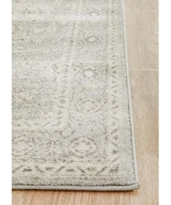 Rug Culture Evoke Silver Flower Transitional Runner Rug -The Shine Nook Sales Store 797882590 3 720x928